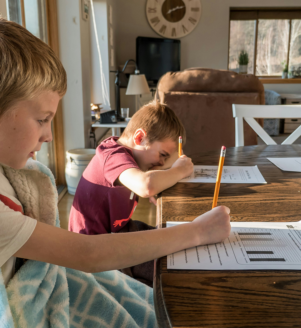 Kids doing homework